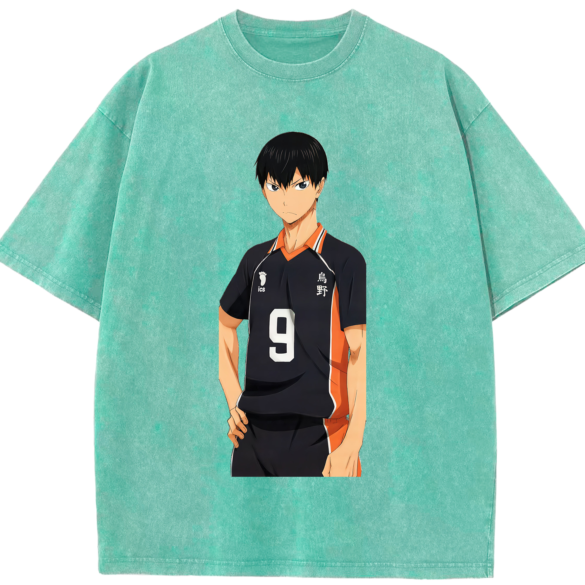 （画像用） ハイキュー!! Haikyu!! 綿100% ヴィンテージ風 半袖Tシャツ（フロントプリント）